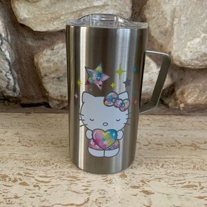 Hello kitty rainbow heart & stars stainless steel travel mug